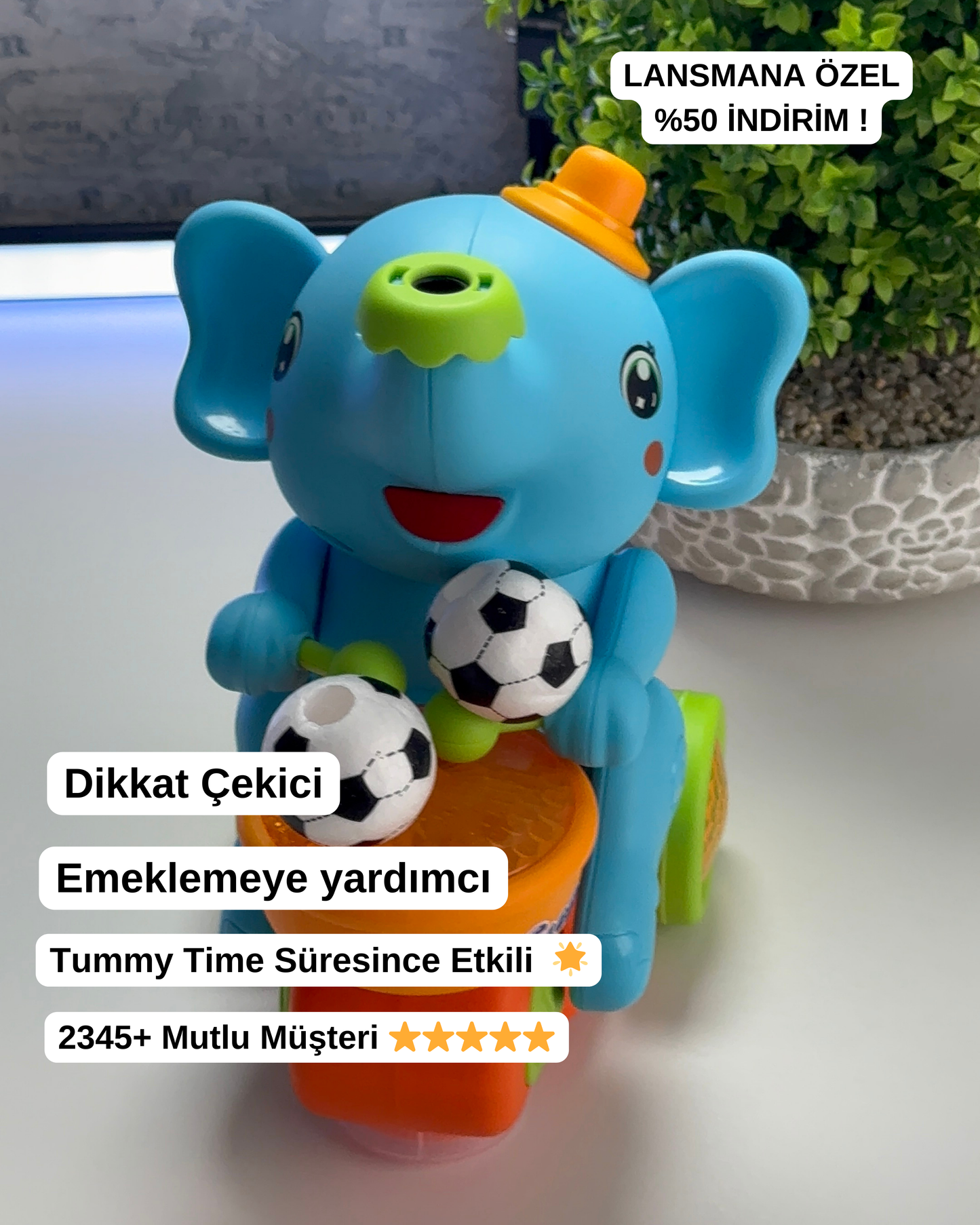 MinikkToy-Yürüyen Uçan Toplu Fil